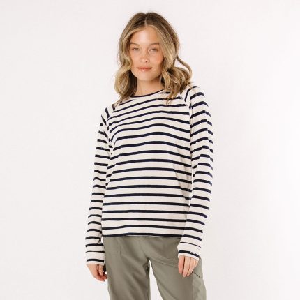 Nantucket Striped Crew, Navy Stripe